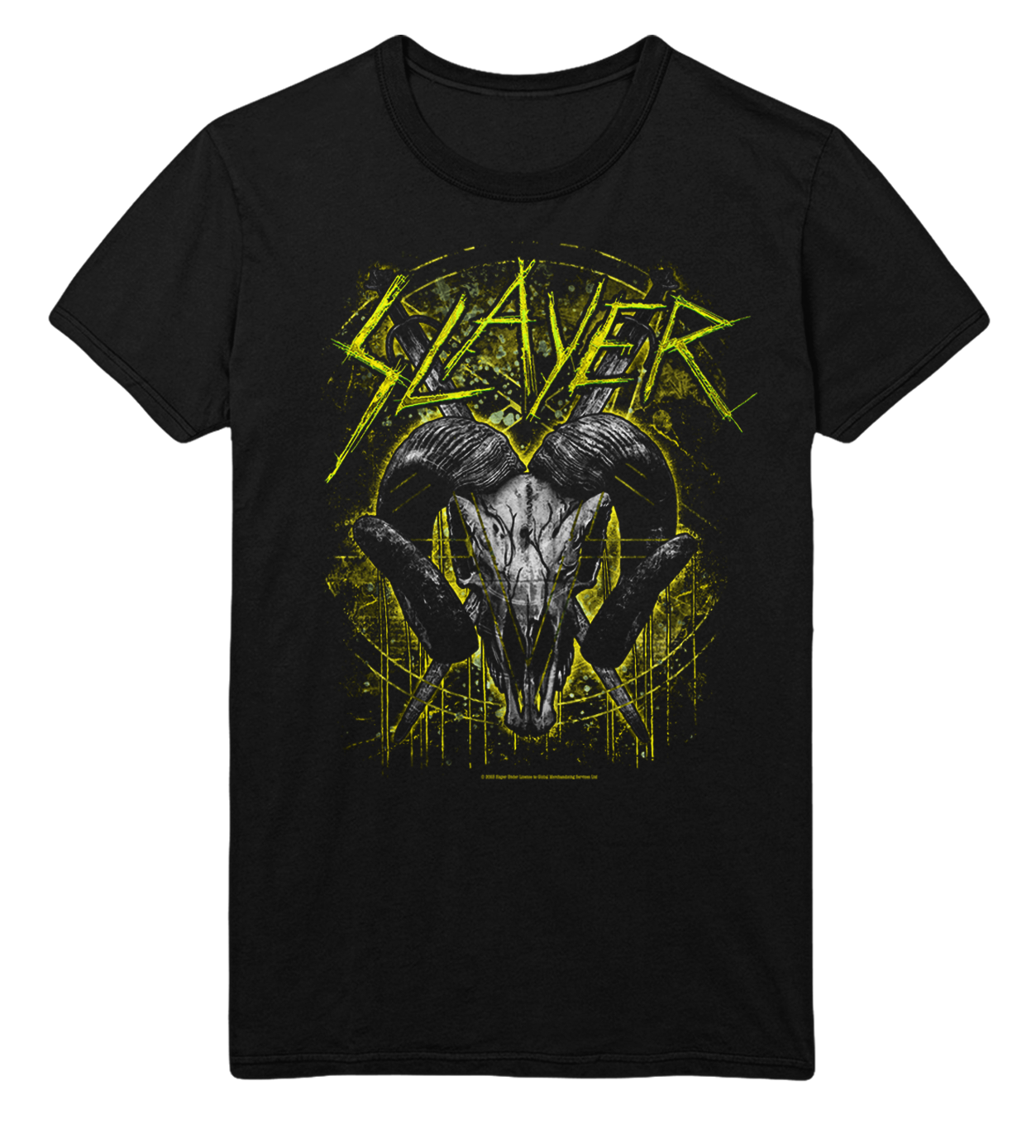 Stakes Slayer Ram Horns Jumbo Print T-Shirt [Apparel] Black