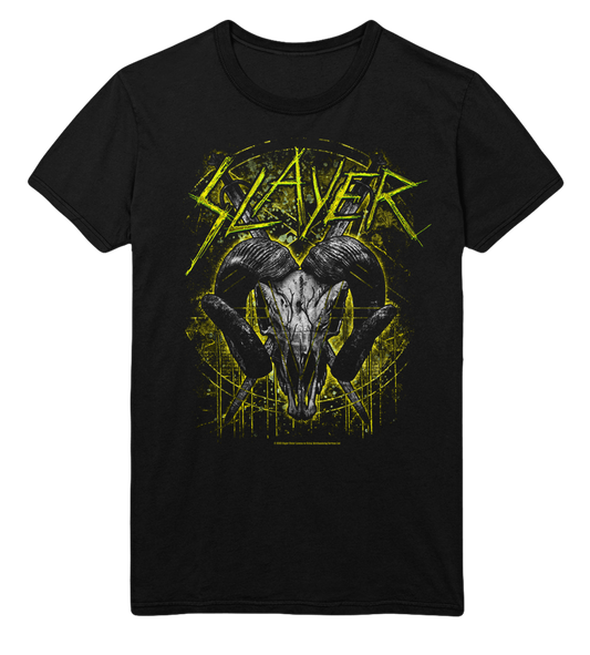 Stakes Slayer Ram Horns Jumbo Print T-Shirt [Apparel] Black