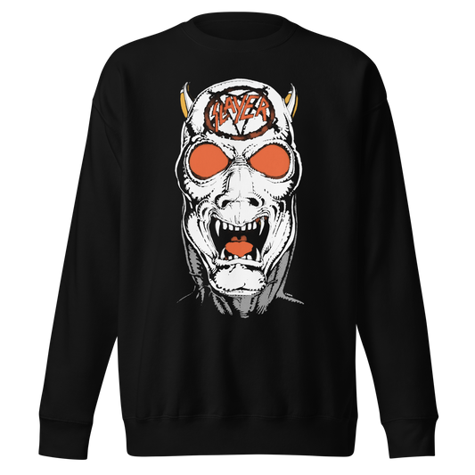 MERCHMOMENT Slayer - Reign In Blood 86-87 Tour Vintage Jumbo Print Sweatshirt [Apparel] - Rock Band Apparel