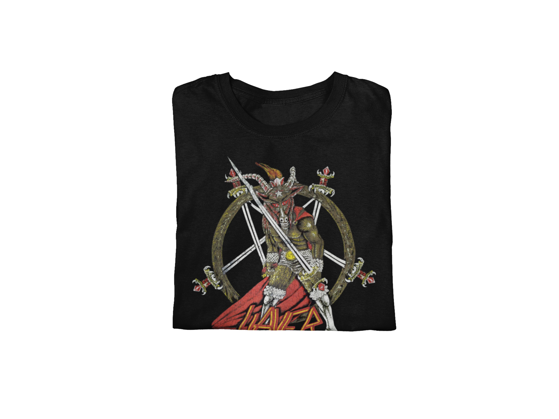 MERCHMOMENT Slayer - Show No Mercy Jumbo Print T-Shirt [Apparel] - Rock Band Apparel