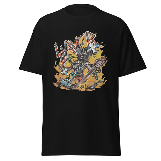 Stakes Slayer - Slain By The Sword Jumbo Print T-Shirt [Apparel] Black