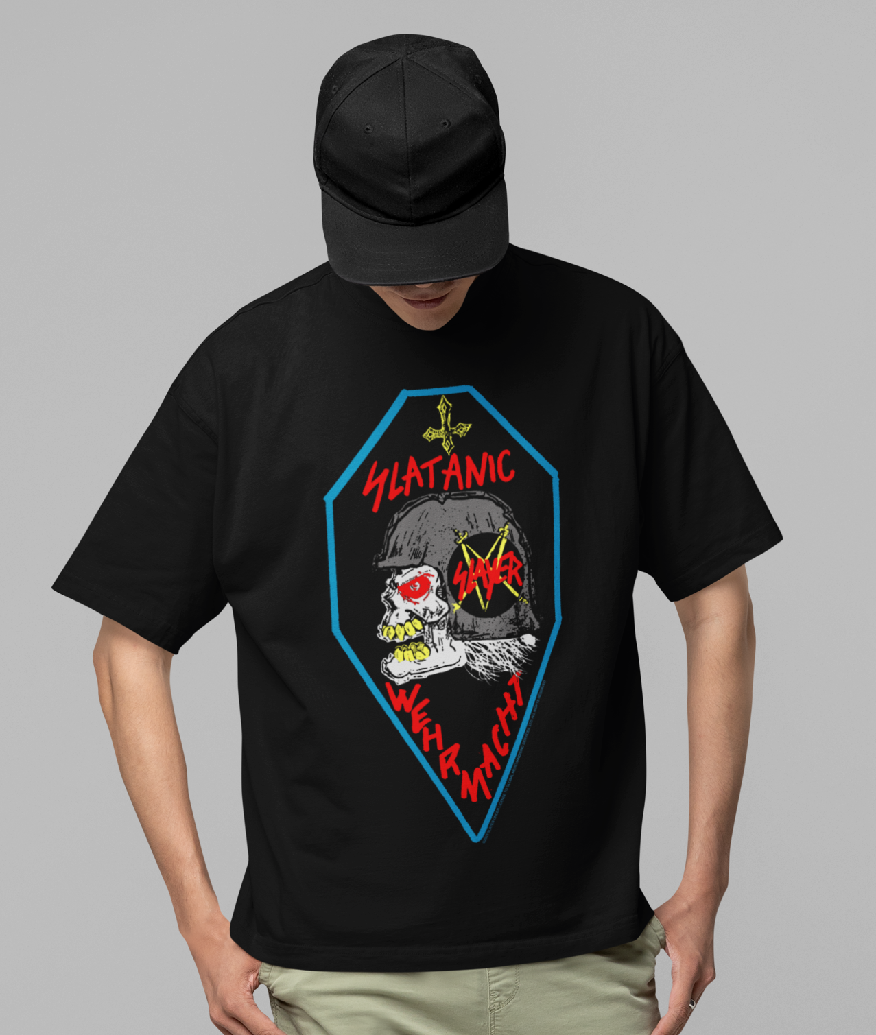 MERCHMOMENT Slayer - Slaytanic Jumbo Print T-Shirt [Apparel] - Rock Band Apparel