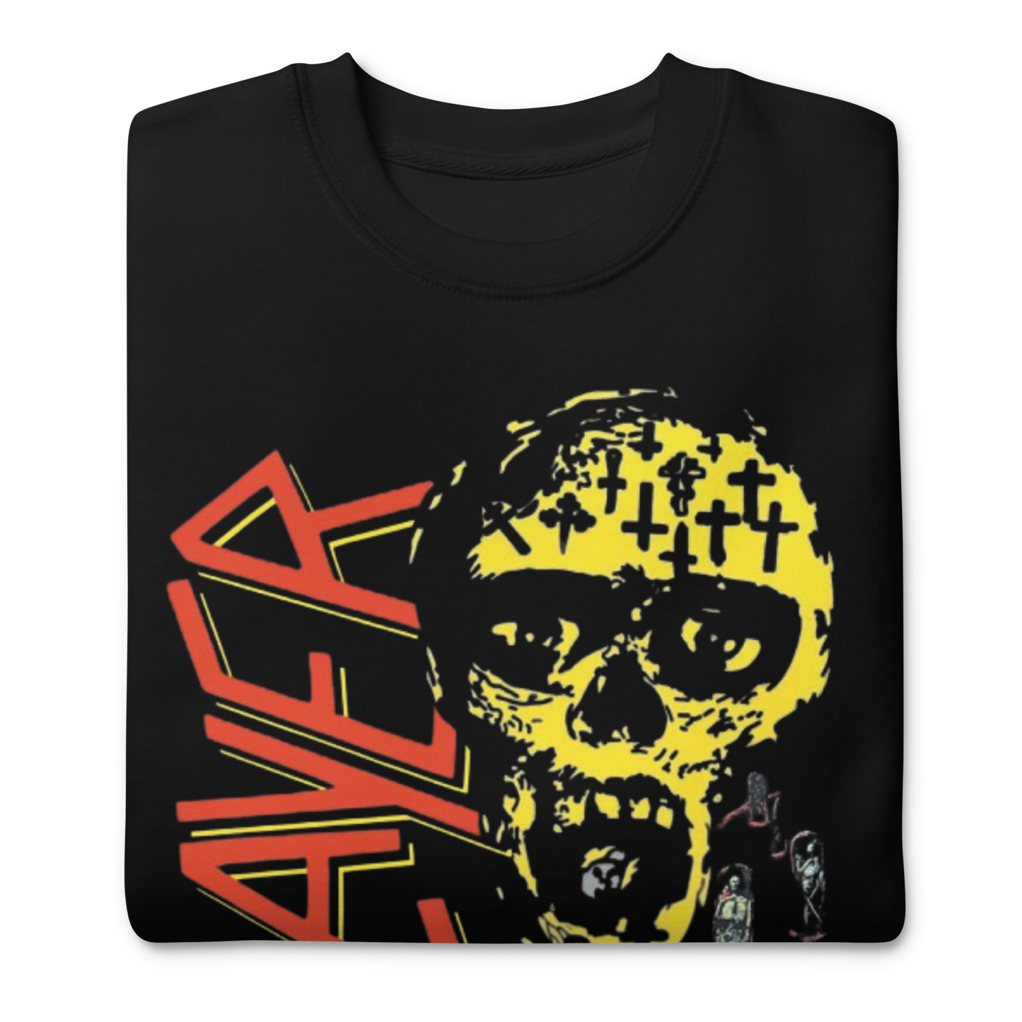 Stakes Slayer Vintage 1990 Season's In the Abyss Jumbo Print Sweatshirt [Apparel] Black