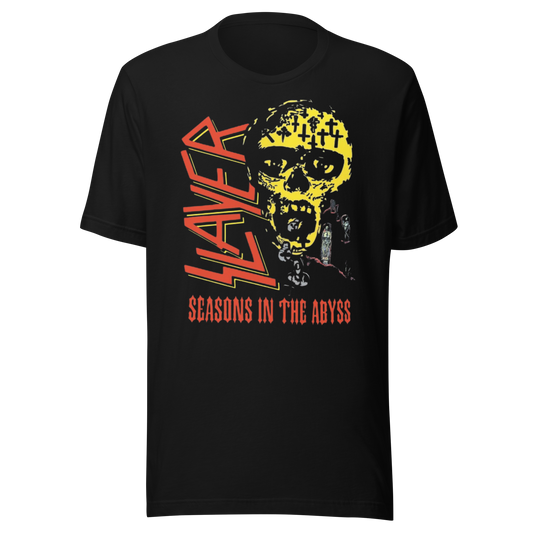 Stakes Slayer Vintage 1990 Season's In the Abyss Jumbo Print T-Shirt [Apparel] Black