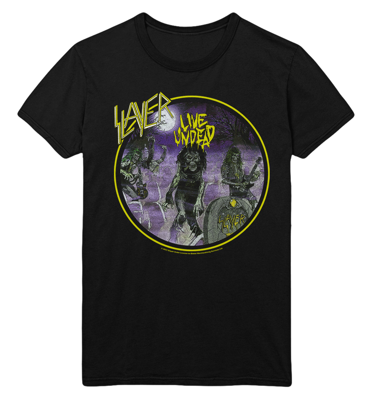 Stakes Slayer Yellow Undead Jumbo Print T-Shirt [Apparel] Black