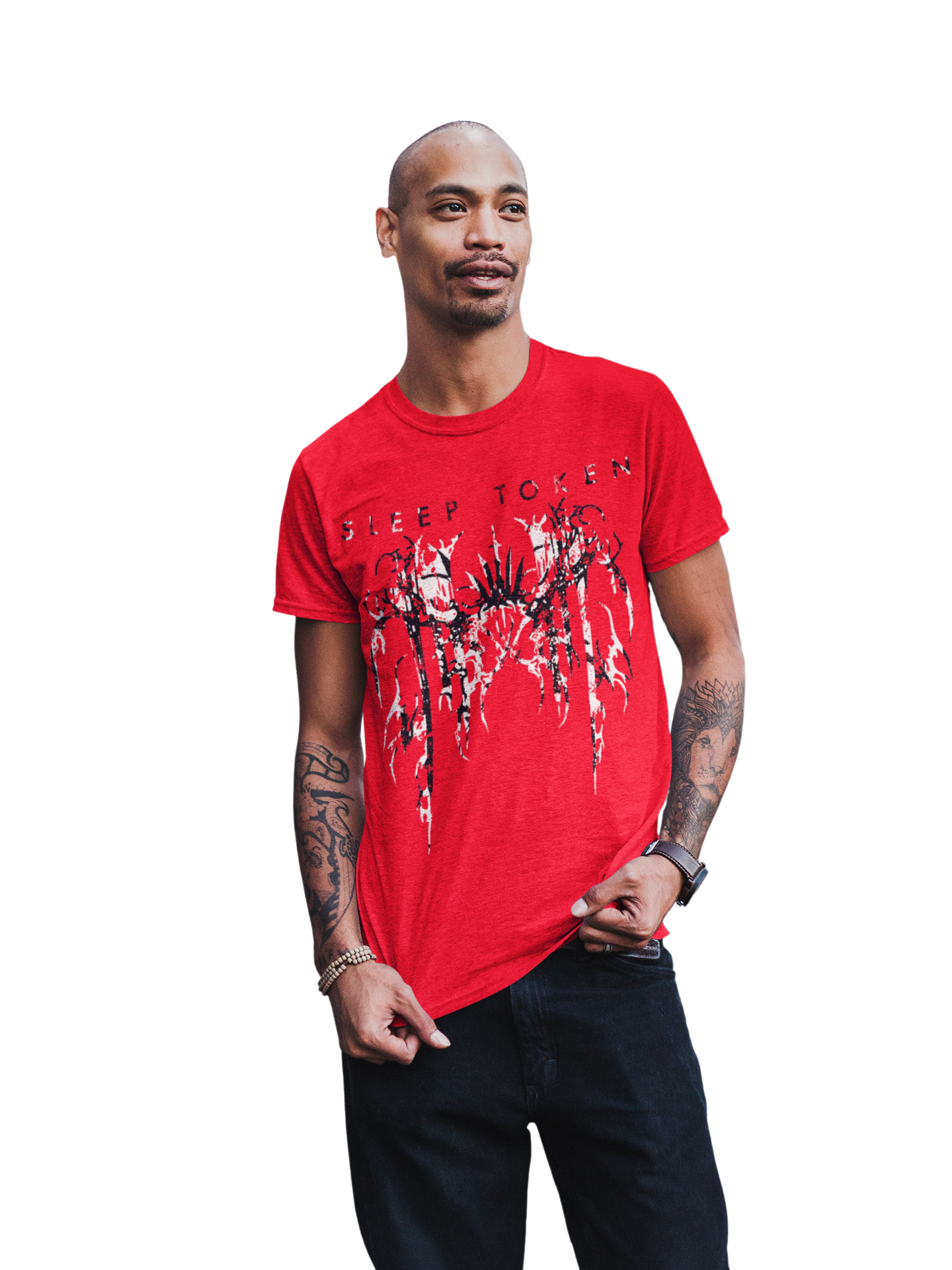 Stakes Sleep Token Drip Jumbo Print T-Shirt [Apparel] Red