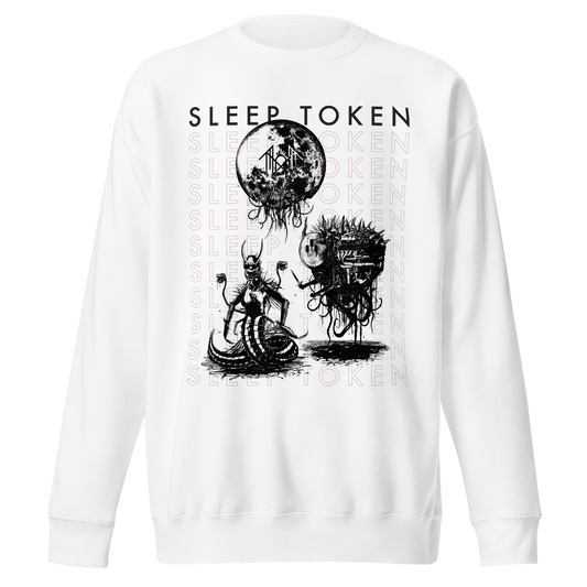 Stakes Sleep Token Take Me Back Jumbo Print Sweatshirt [Apparel] White