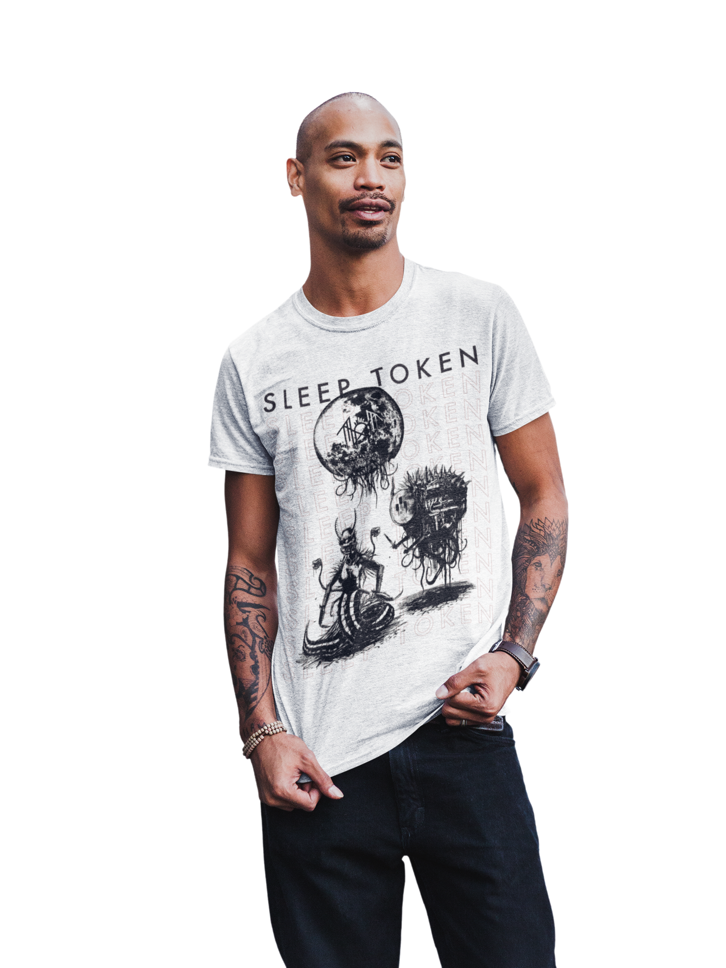 MERCHMOMENT Sleep Token Take Me Back Jumbo Print T-Shirt [Apparel] - Rock Band Apparel
