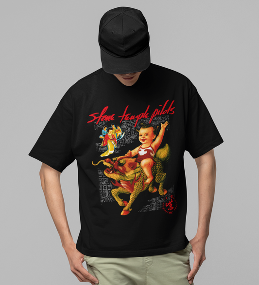 Stakes Stone Temple Pilots - Purple Jumbo Print T-Shirt [Apparel] Black