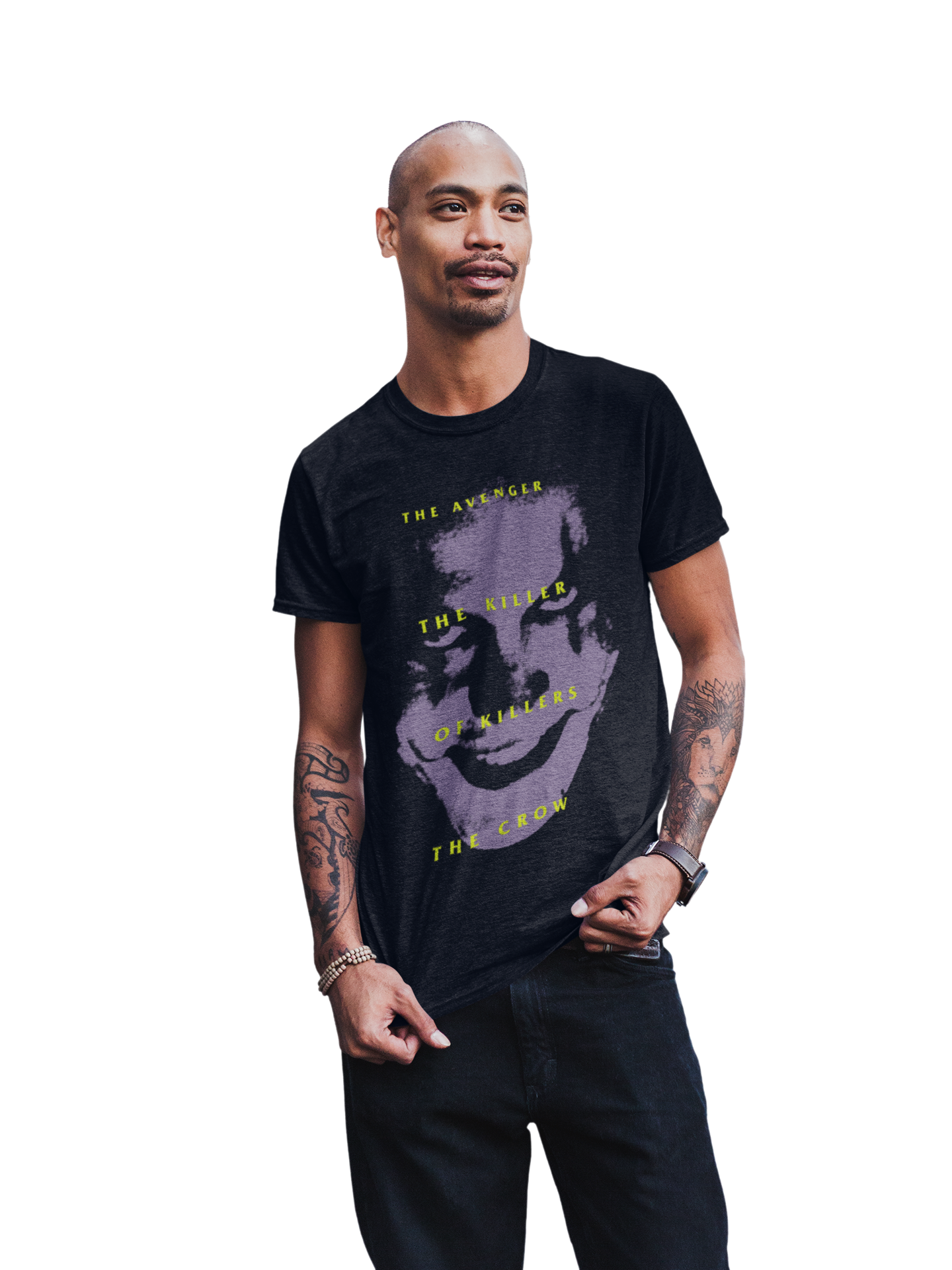 Stakes The Crow - Avenger Jumbo Print T-Shirt [Apparel] Black