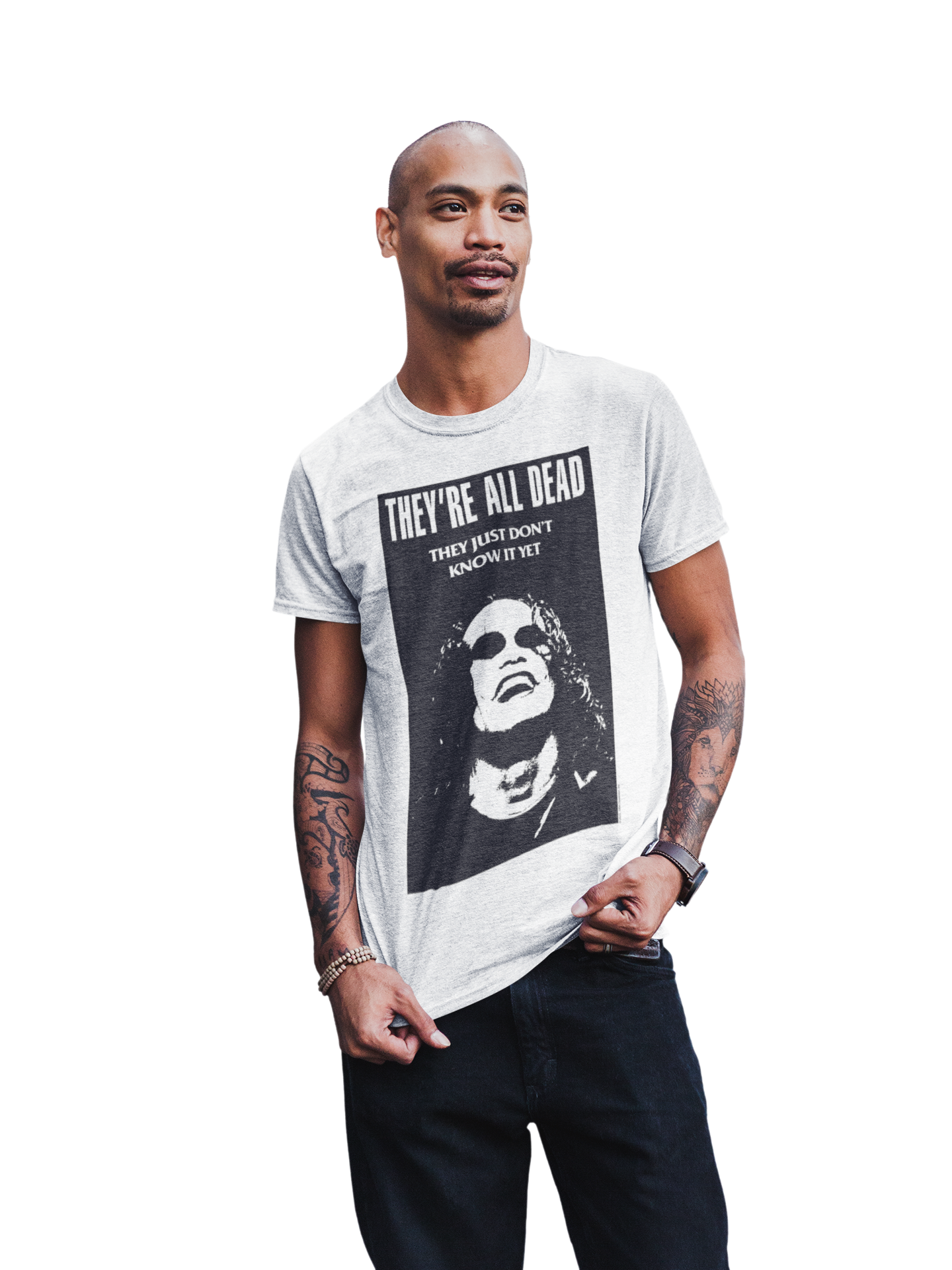 MERCHMOMENT The Crow - Dead Movie Poster Jumbo Print T-Shirt [Apparel] - Rock Band Apparel