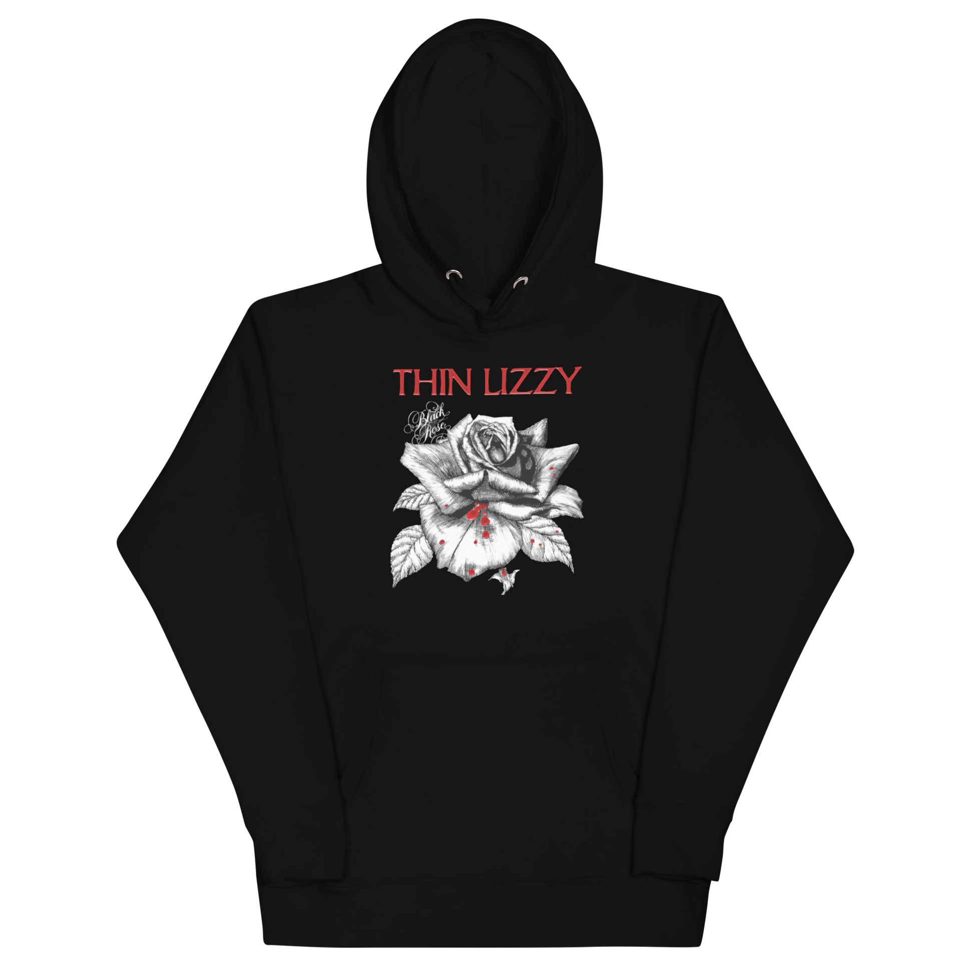 MERCHMOMENT Thin Lizzy Black Rose Classic Hoodie [Apparel] - Rock Band Apparel