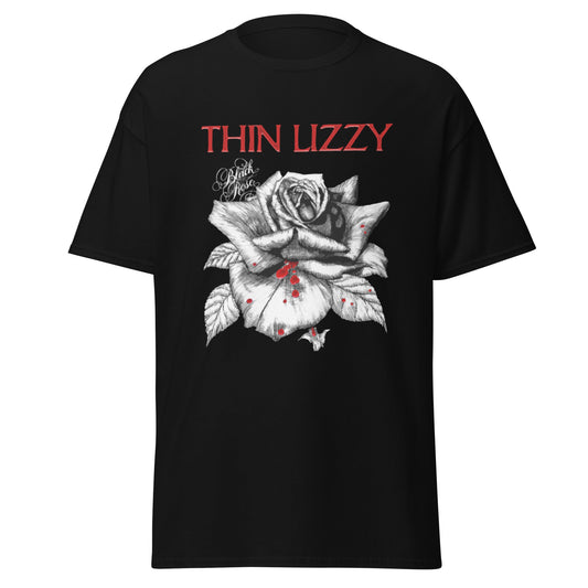 MERCHMOMENT Thin Lizzy - Black Rose Jumbo Print T-Shirt [Apparel] - Rock Band Apparel