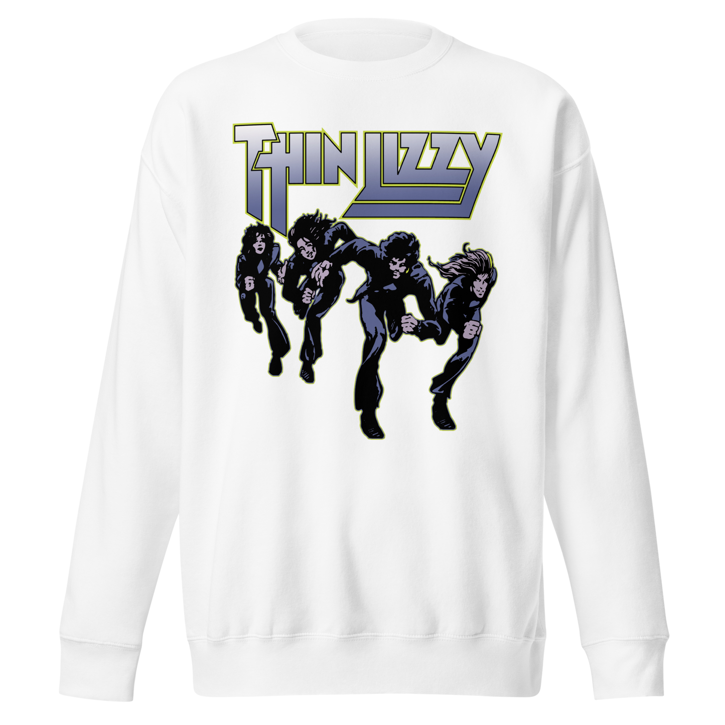 Stakes Thin Lizzy Jailbreakers Jumbo Print Sweatshirt [Apparel] White