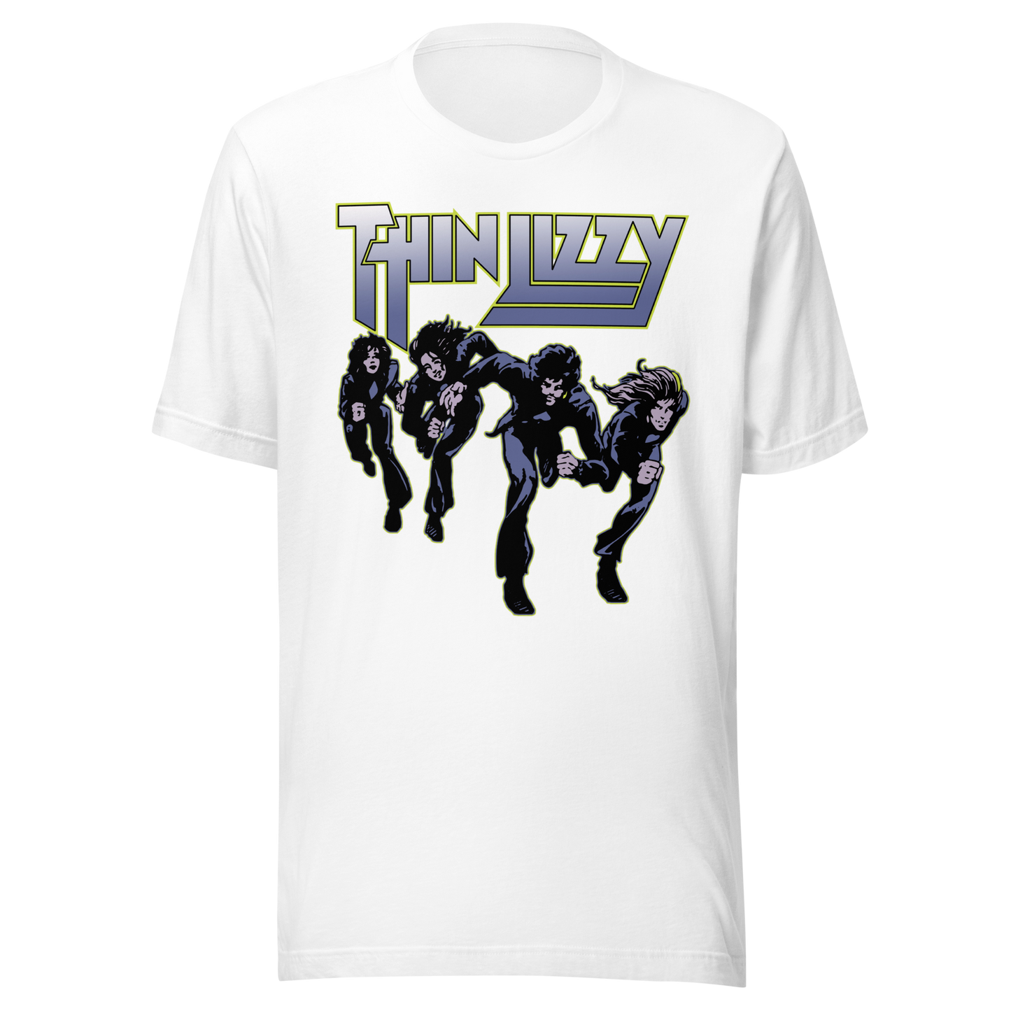 Stakes Thin Lizzy Jailbreakers Jumbo Print T-Shirt [Apparel] White