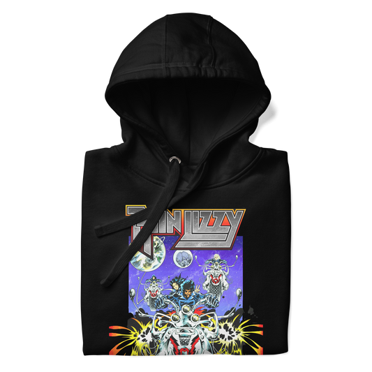 Stakes Thin Lizzy Night Riders Hoodie [Apparel] Black