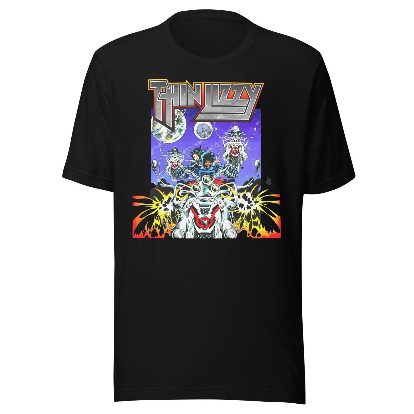 Stakes Thin Lizzy Night Riders T-Shirt [Apparel] Black