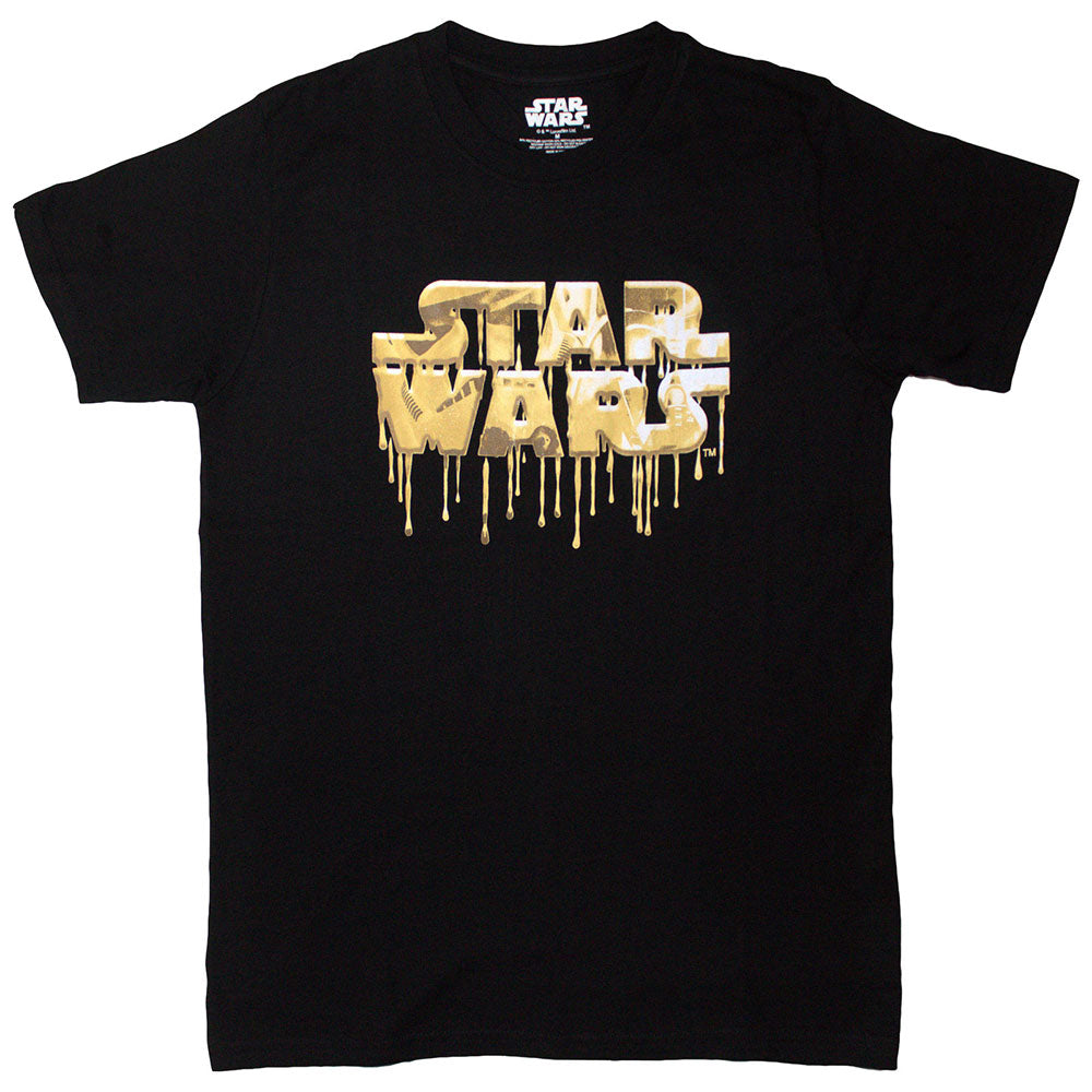 Star Wars Gold Drip Logo [] Black