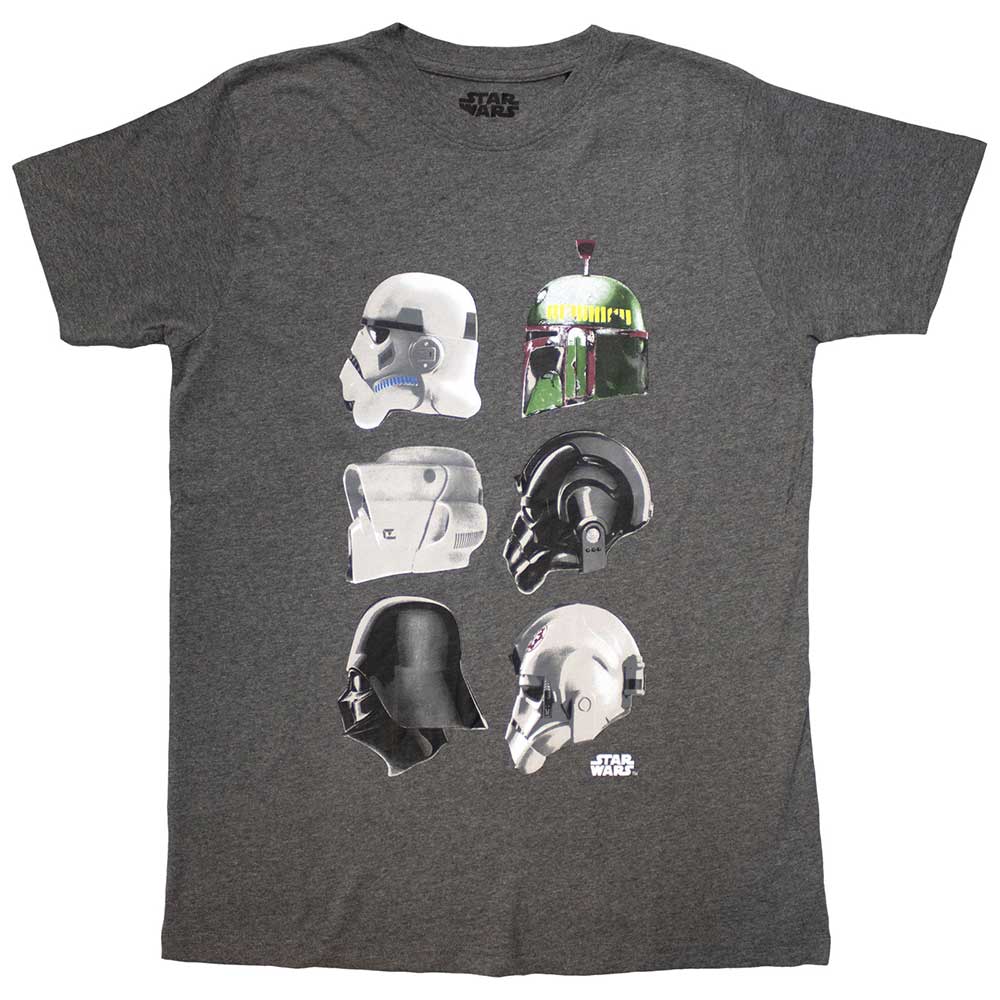 Star Wars Helmet Profiles [T-Shirt] Grey