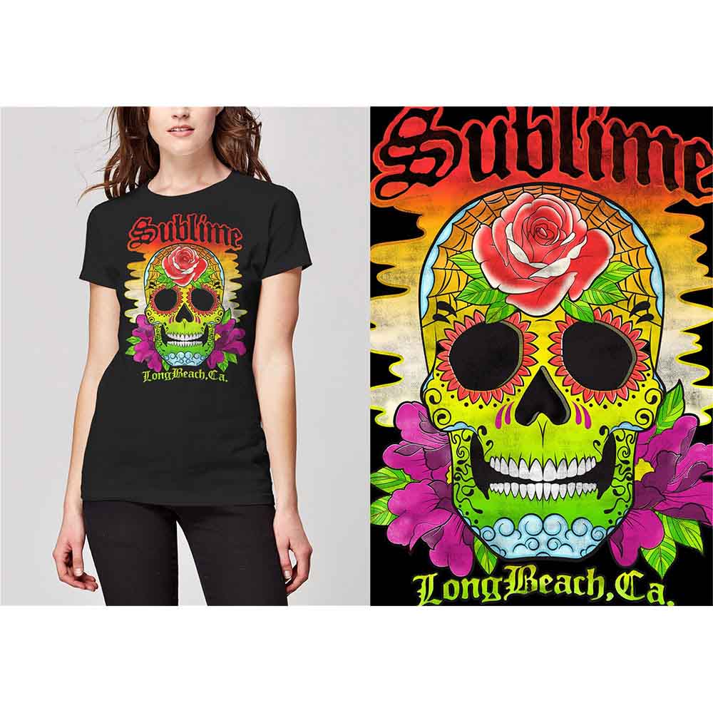 Sublime Colour Skull [T-Shirt] - Rock Band Apparel