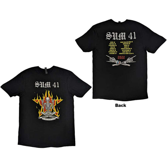 Sum 41 AKNF Skeleton European Tour 2022 [T-Shirt] - Rock Band Apparel