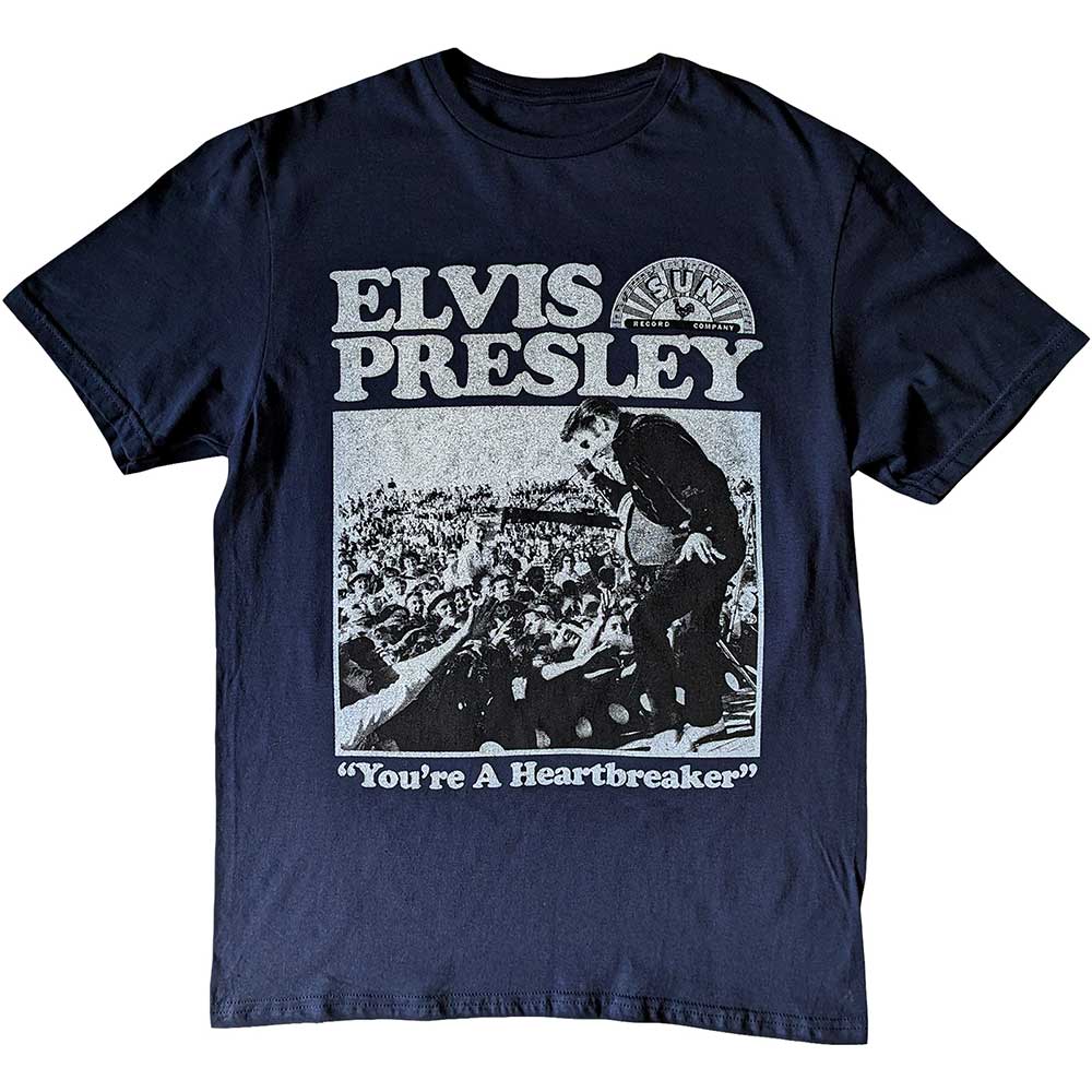 Sun Records Elvis Heartbreaker [T-Shirt] Blue