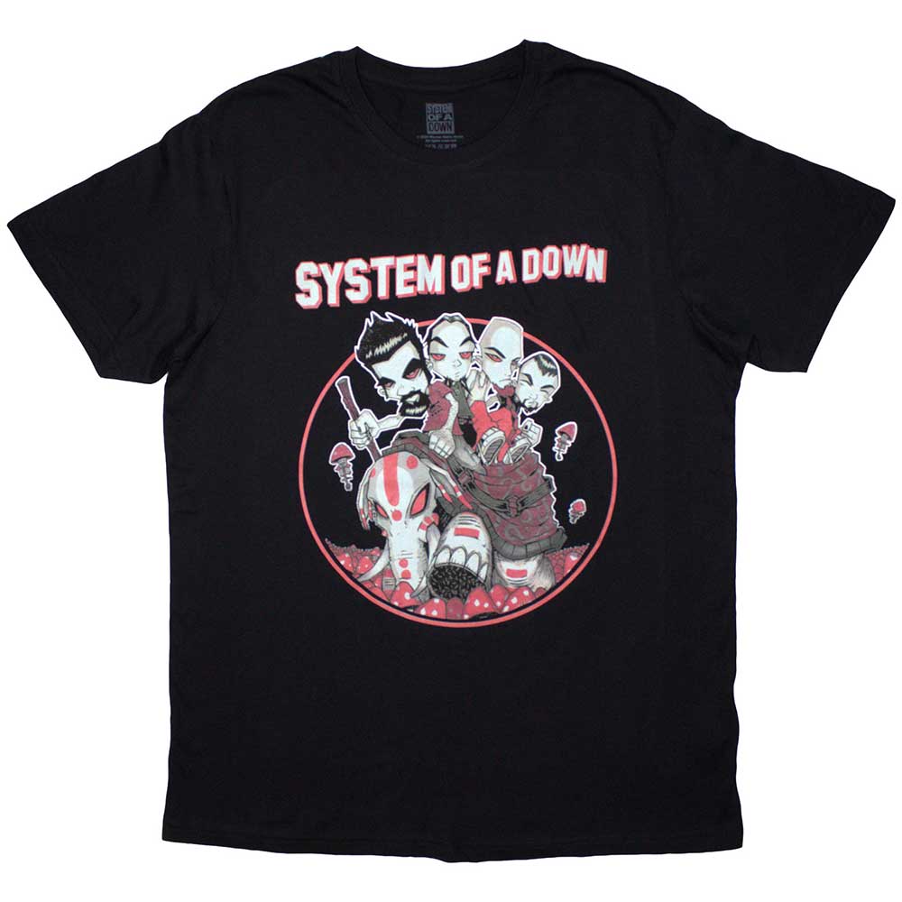 System Of A Down Mushroom People [T-Shirt] Black