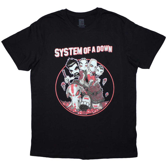 System Of A Down Mushroom People [T-Shirt] Black