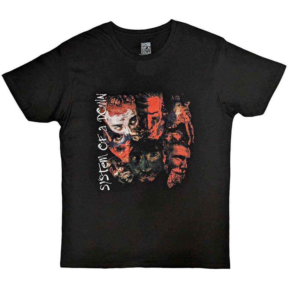 System Of A Down Painted Faces [T-Shirt] Black
