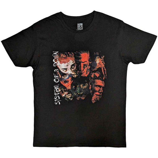 System Of A Down Painted Faces [T-Shirt] - Rock Band Apparel