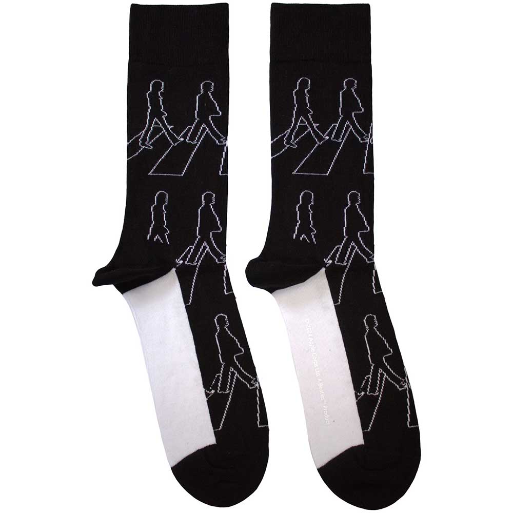 The Beatles Abbey Road Outlines [Socks] Black