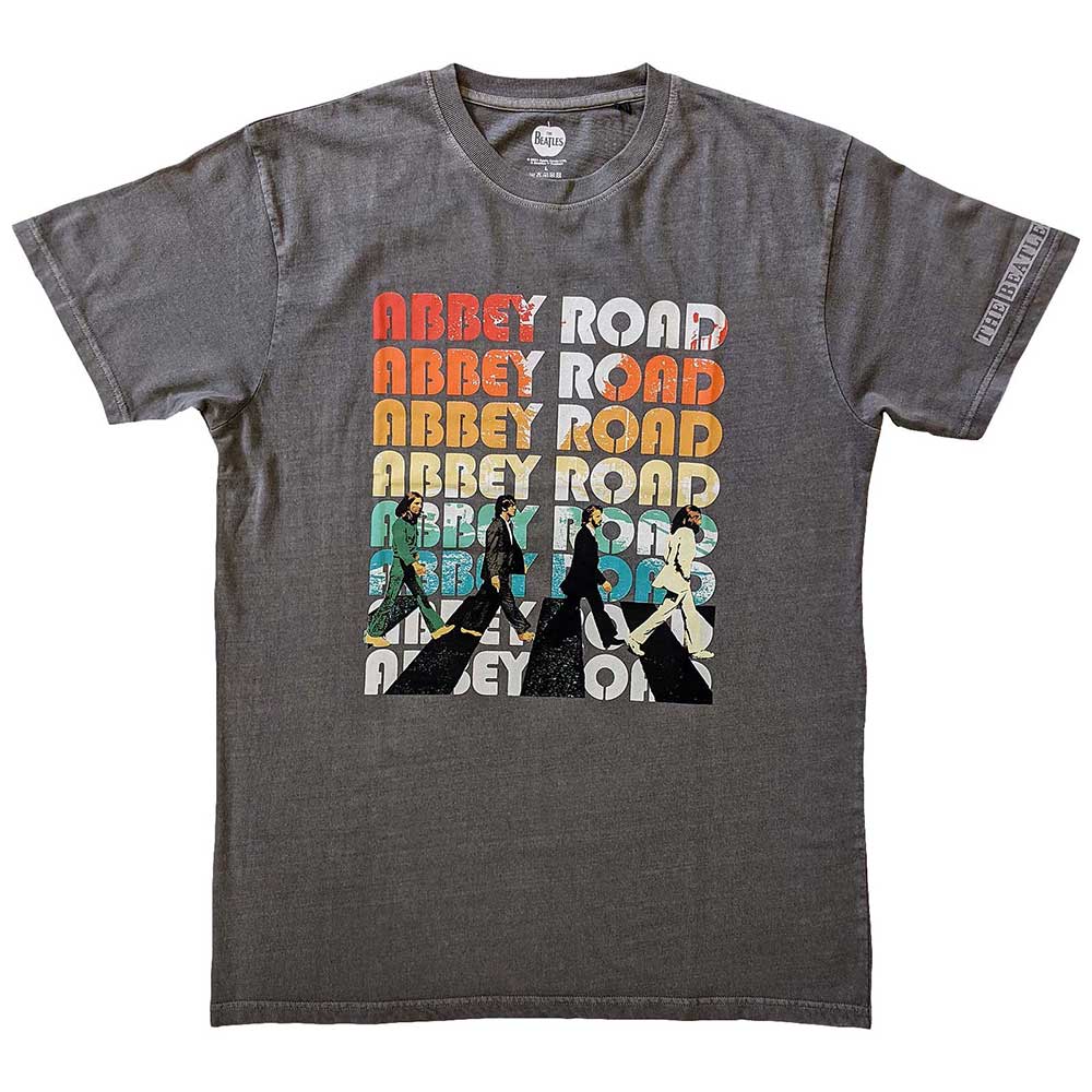 The Beatles Abbey Stacked [T-Shirt] Grey