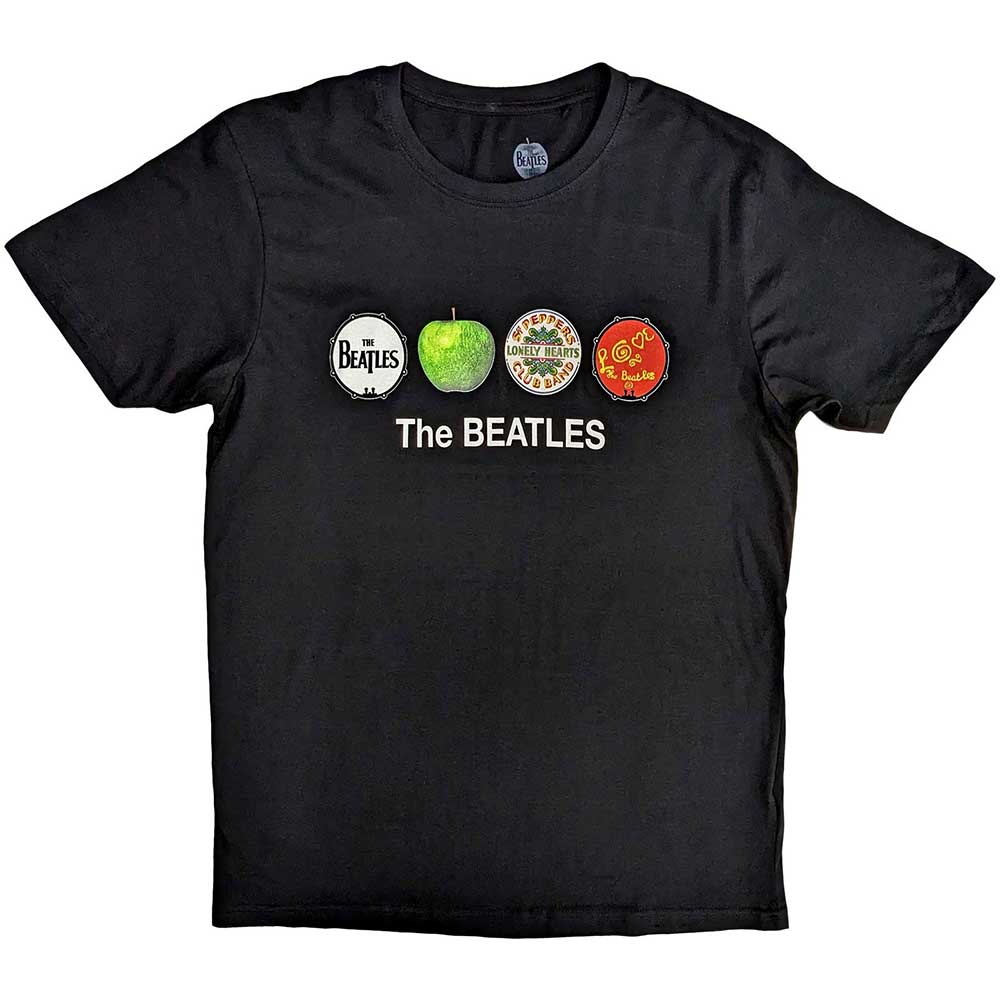 The Beatles Apple & Drums [T-Shirt] - Rock Band Apparel