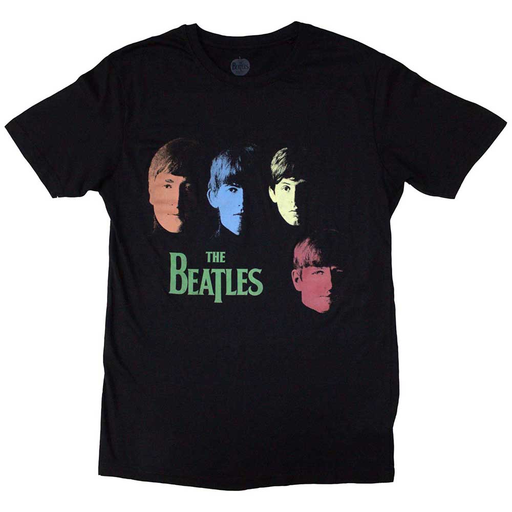 The Beatles Colour Faces [T-Shirt] Black