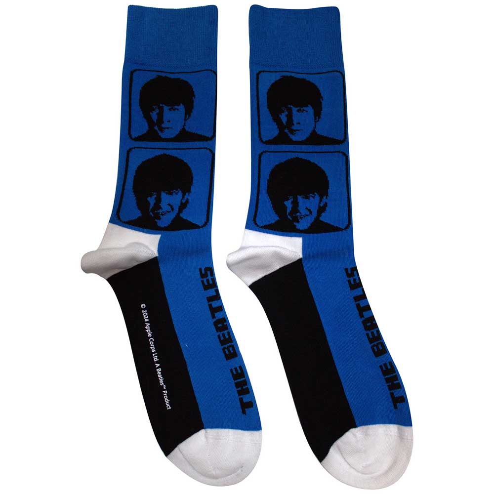 The Beatles Hard Day's Night Headshots [Socks] Blue