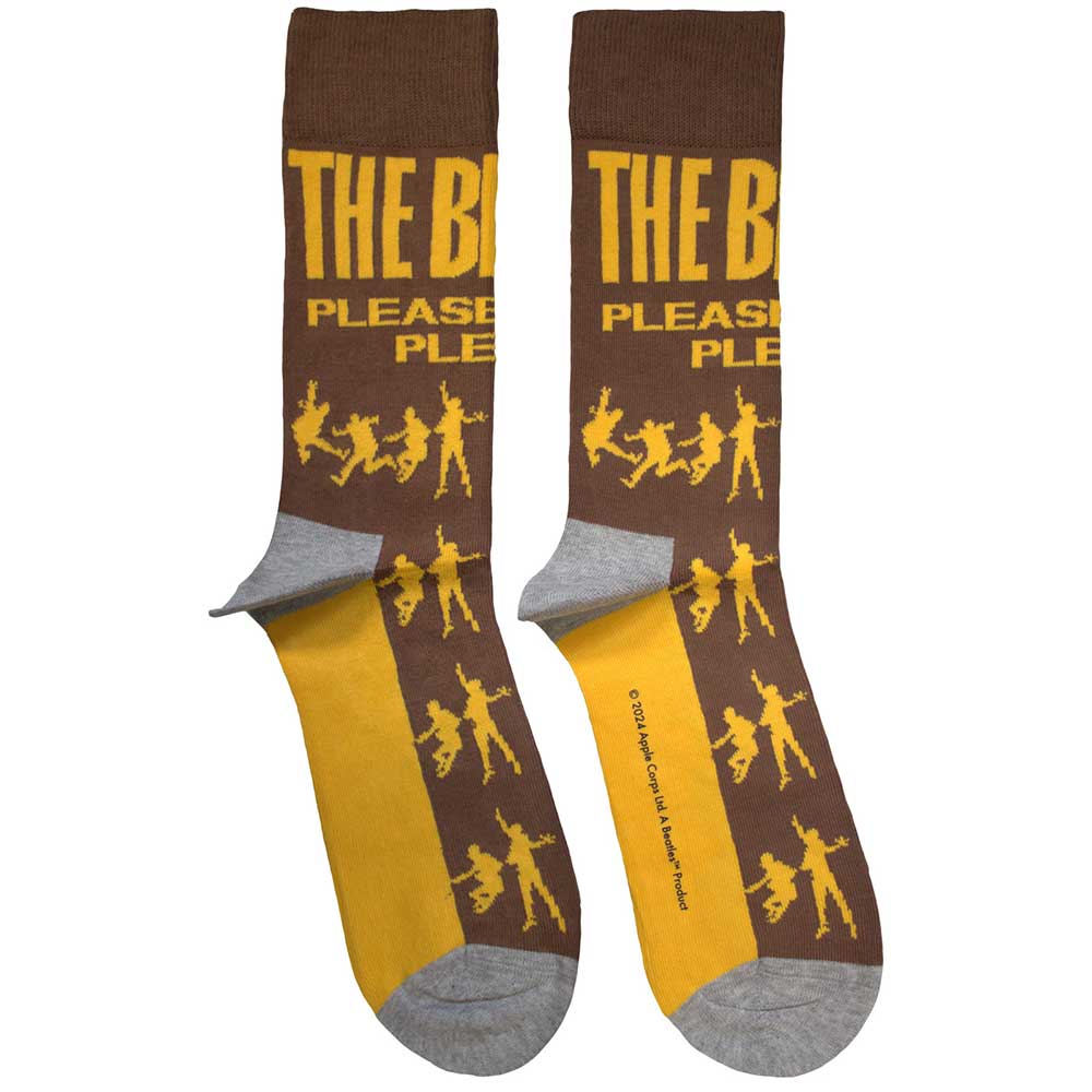 The Beatles Please Please Me Silhouettes [Socks] Brown