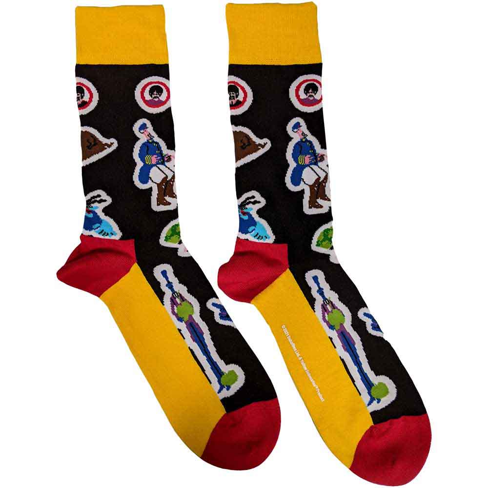The Beatles Portholes & Characters [Socks] - Rock Band Apparel