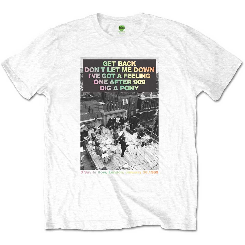 The Beatles Rooftop Songs Gradient [T-Shirt] White