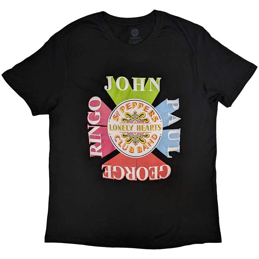 The Beatles Sgt Pepper Drum & Names [T-Shirt] Black