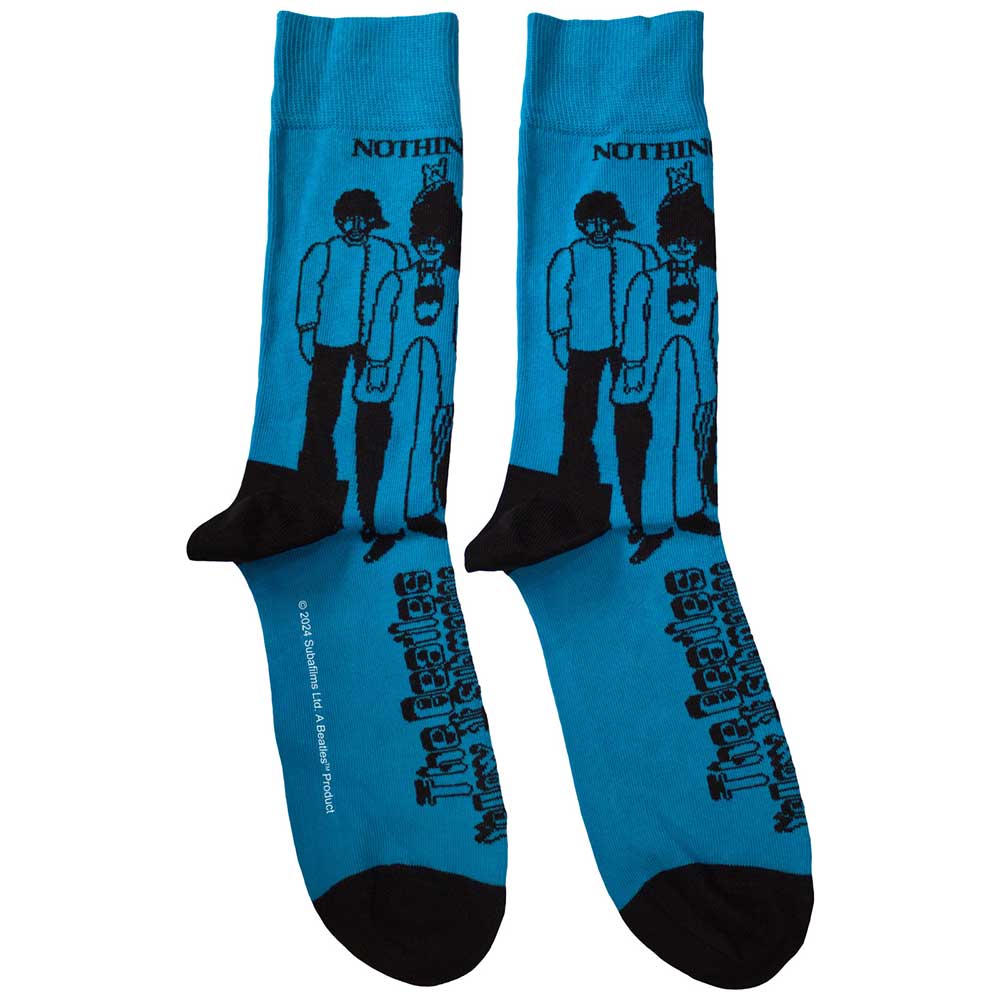 The Beatles Sub & Band Outlines [Socks] Blue