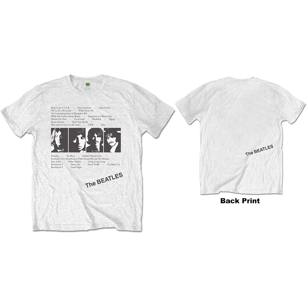 The Beatles White Album Tracks [T-Shirt] - Rock Band Apparel
