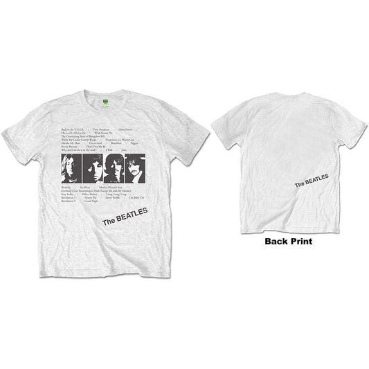 The Beatles White Album Tracks [T-Shirt] - Rock Band Apparel