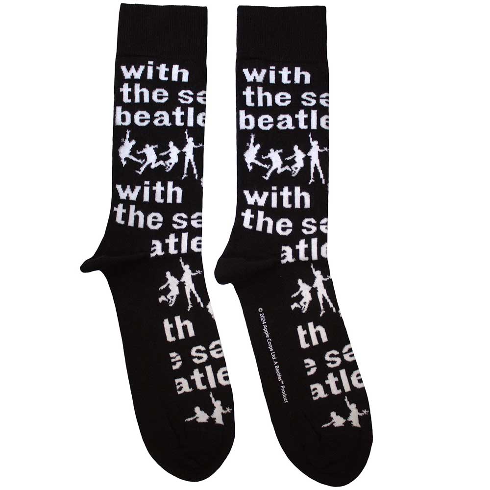 The Beatles With The Beatles Silhouettes Repeat [Socks] Black
