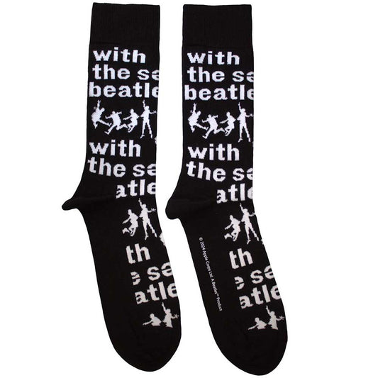 The Beatles With The Beatles Silhouettes Repeat [Socks] Black