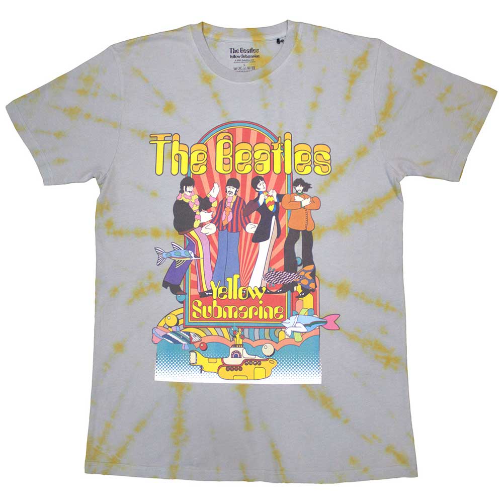 The Beatles Yellow Submarine Band & Fish [T-Shirt] Grey