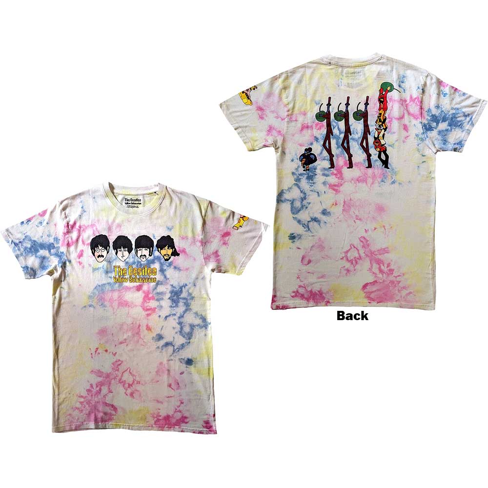 The Beatles Yellow Submarine Heads & Apple Bonkers [T-Shirt] White
