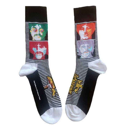 The Beatles Yellow Submarine Sea of Science Faces Colour [Socks] - Rock Band Apparel