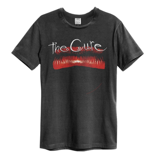 Amplified THE CURE - LIPS AMPLIFIED VINTAGE CHARCOAL [T-Shirt] - Rock Band Apparel