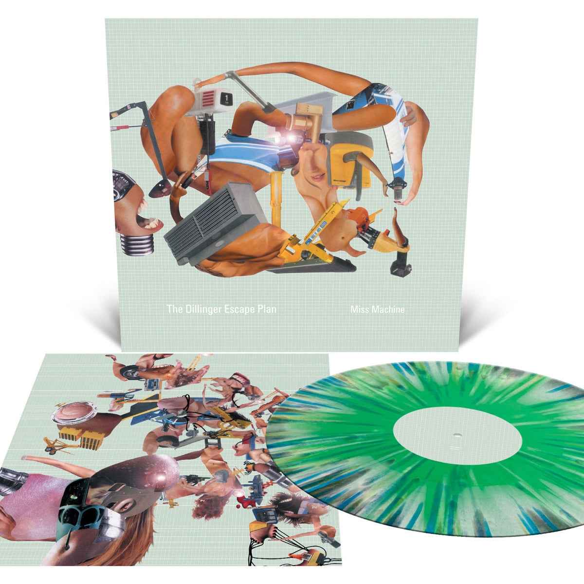 Miss Machine (Mint Green, White and Metallic Silver Tri Color Merge with Mustard, Cyan Blue and White Splatter) [Vinyl]