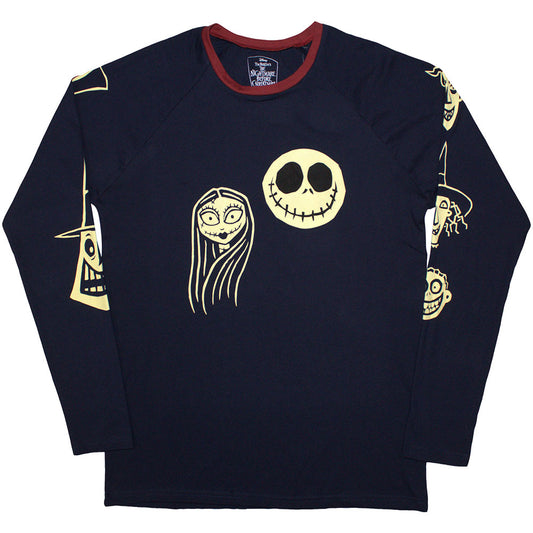The Nightmare Before Christmas Faces AOP [T-Shirt] Blue